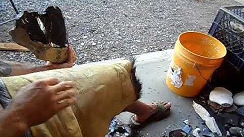 Spalling Obsidian large biface 2/5