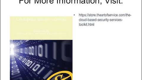The Cloud Based Security Services Toolkit