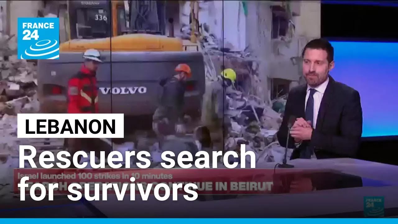 Rescuers search for survivors in Lebanese capital amid new Israeli strikes • FRANCE 24 English