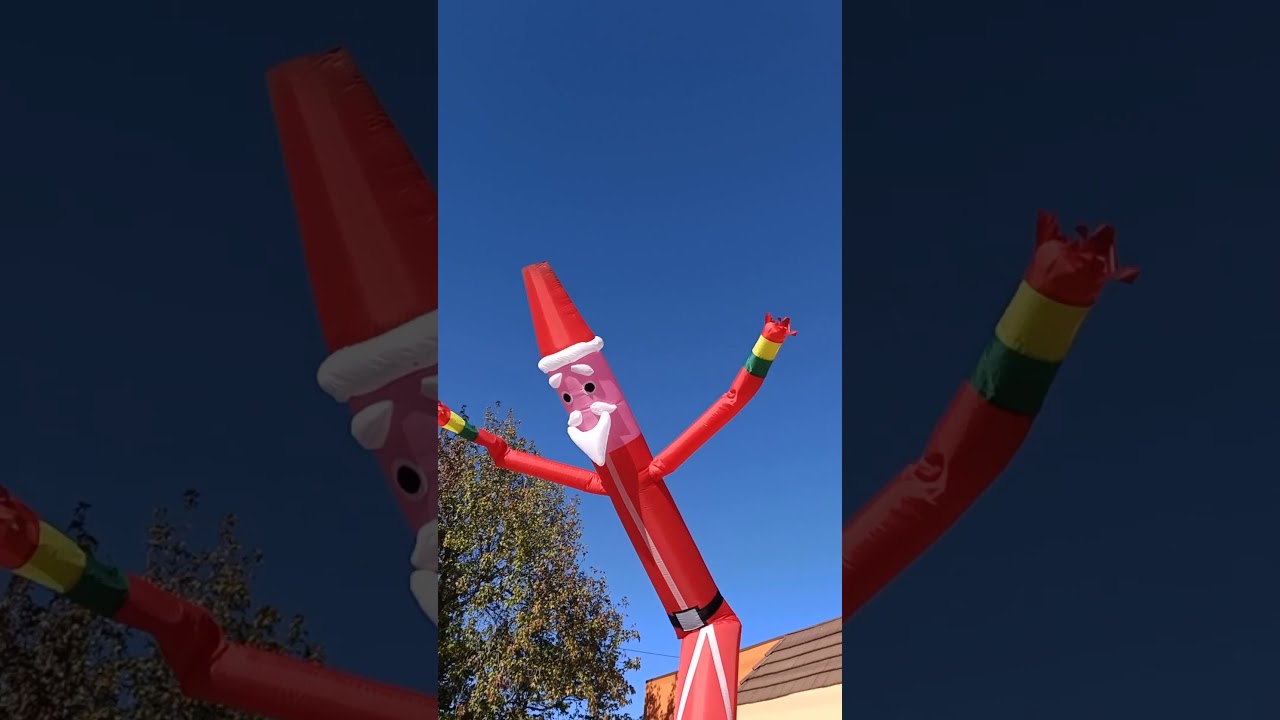 Santa air dancer - YouTube