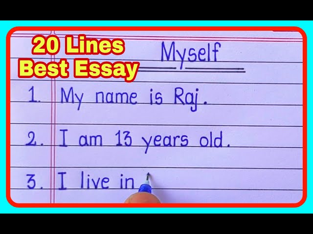 20 Lines On Myself l About Myself Essay l Short Essay on Myself In English Essay Writing- 20 lines class=