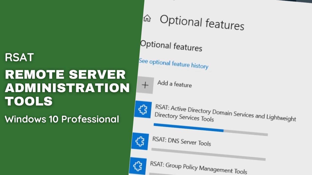 RSAT - remote server administration tools - windows 10 - windows server2019 - YouTube