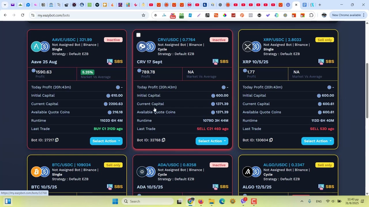 EazyBot Κέρδη Ιούλιος 25 Αυτόματο Crypto Trading