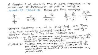 Complex Fraction Example 6