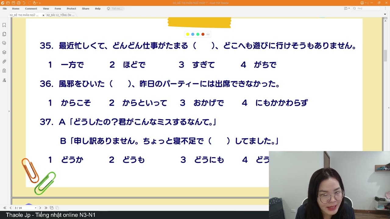 Livestream ngữ pháp khó N1 N2_Cách làm bài đọc hiểu ngữ pháp