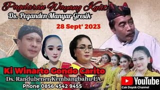 Pagelaran Wayang Kulit Dalang Ki Winarto Gondo Carito | Peganden, Manyar, Gresik.