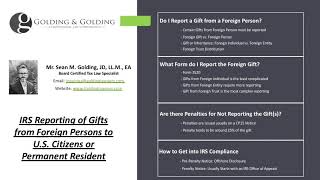 Gifts From Foreign Person  How U.S. Citizens & Residents Report a Foreign Gift to IRS on Form 3520.