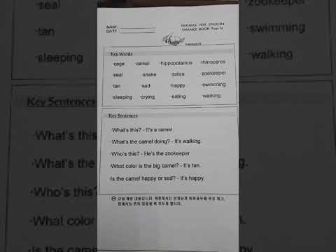 루모스어학원 숙제 2단계 오렌지북 페이지 34 orange book 34 하루한페이지 영어
