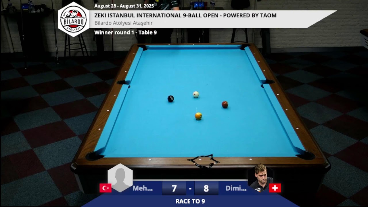 Zeki Istanbul 9-Ball Open | International Billiards T. Table 9 - YouTube
