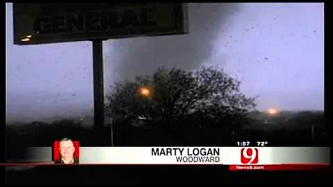 Nighttime Killer Tornado Churns through Woodward, ...