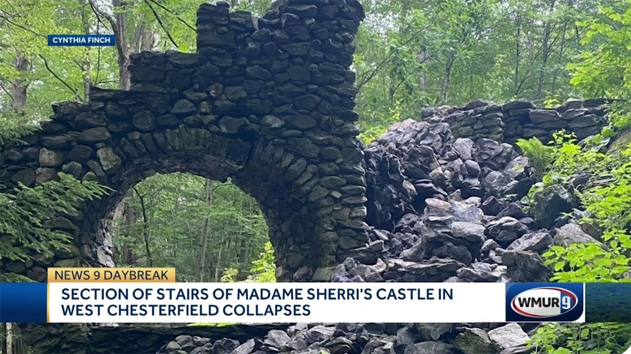 Portion of remnants of Madame Sherri's Castle have collapsed