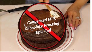 I tried a recipe for chocolate frosting made with sweetened condensed
milk. followed the precisely, but didn't come out like recipe...