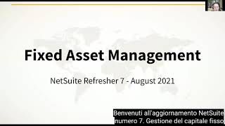 NetSuite Refresher 7 Fixed Asset Management Italiano