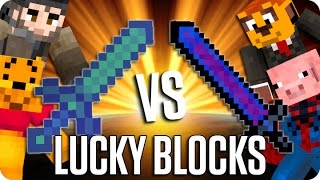 ¡DELTA SWORD VS MAGIC SWORD! LUCKY BLOCKS | Minecraft Con Sara, Luh Y Exo