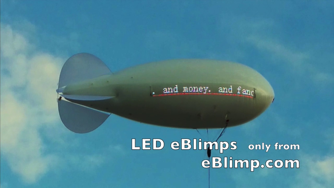 Tethered LED eBlimp aerostat