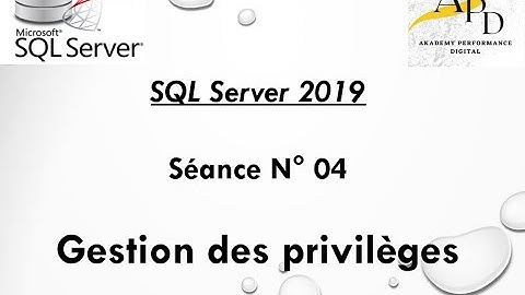 Gestion des privilèges dans SQL Server