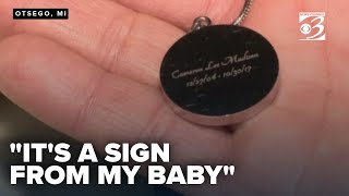 "It's a sign from my baby:" Goodwill employees return lost necklace of late Michigan boy