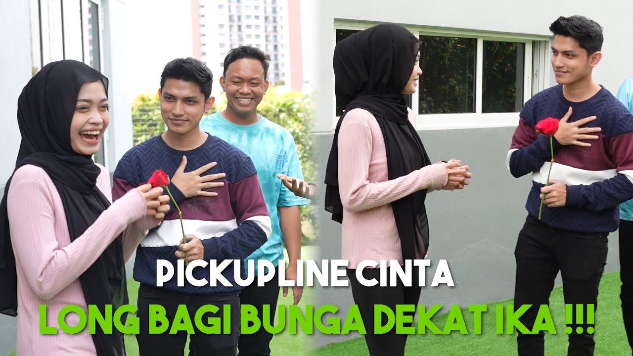 SEMUA BAGI PICKUPLINE DEKAT IKAA !!! IKAA DAPAT BUNGA BIKIN HATI BERBUNGA BUNGA...