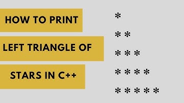 How to print Left Triangle of Star in c++ Hindi urdu