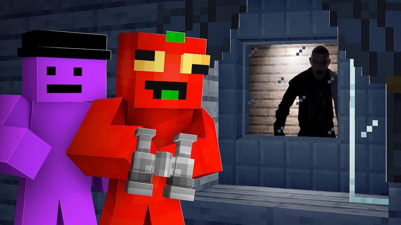 2 идиота СЛЕДЯТ за СТРАШНЫМ СОСЕДОМ в Майнкрафт!