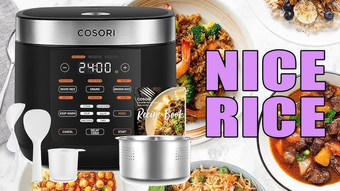 COSORI Rice Cooker Maker 18 Functions Multi Cooker, Stainless Steel  Steamer, Warmer, Slow Cooker, Sauté, Timer, Japanese Style Fuzzy Logic  Technology