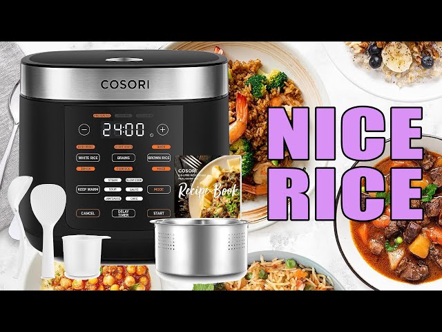 Cosori 5.0-Quart Rice Cooker with 9 Cooking Functions, Touch Control, Measuring Cup with Handle, Crc-r501-kusr, Black