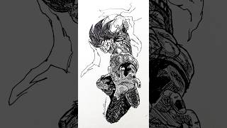 Speed drawing StickMan Bardock #shorts #anime #drawing #bardock #fyp