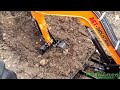 Chinese mini excavator  job 1 trench and concrete