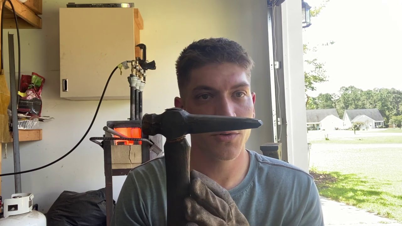 Forging a hammer for Blacksmithing - YouTube