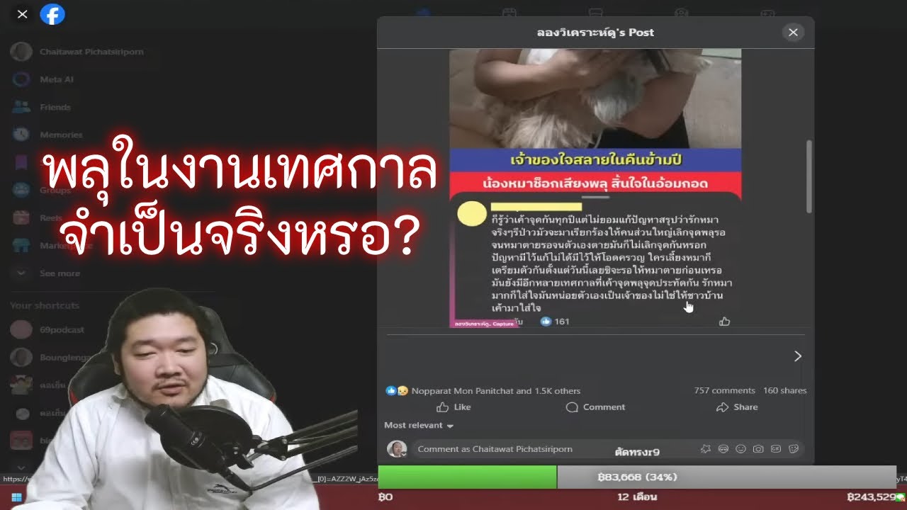 พลุในงานเทศกาลจำเป็นจริงหรอ? (ไลฟ์ 736)