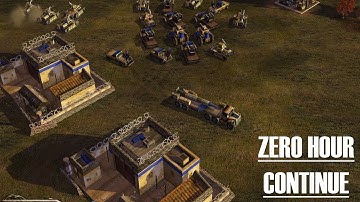 Zero Hour Continue Mod - GLA Demo General VS Hard AI / Nuclear Truck Fun