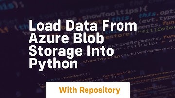Load data from azure blob storage into python