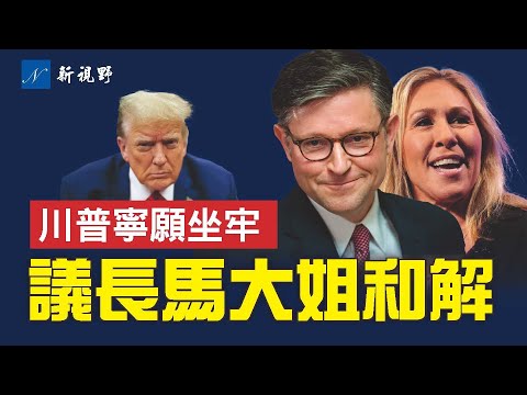 法官威胁判监禁,川普针锋相对回应。检察官接受意外资金,抓捕川普的真正黑手现形?议长约翰逊与马大姐会谈和解。川普封口费案罢免议长