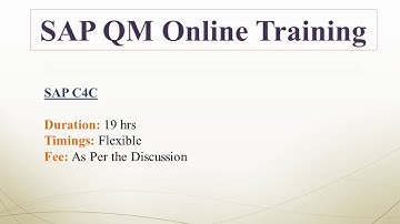 SAP QM Online Training Video | SAP QM Course Content