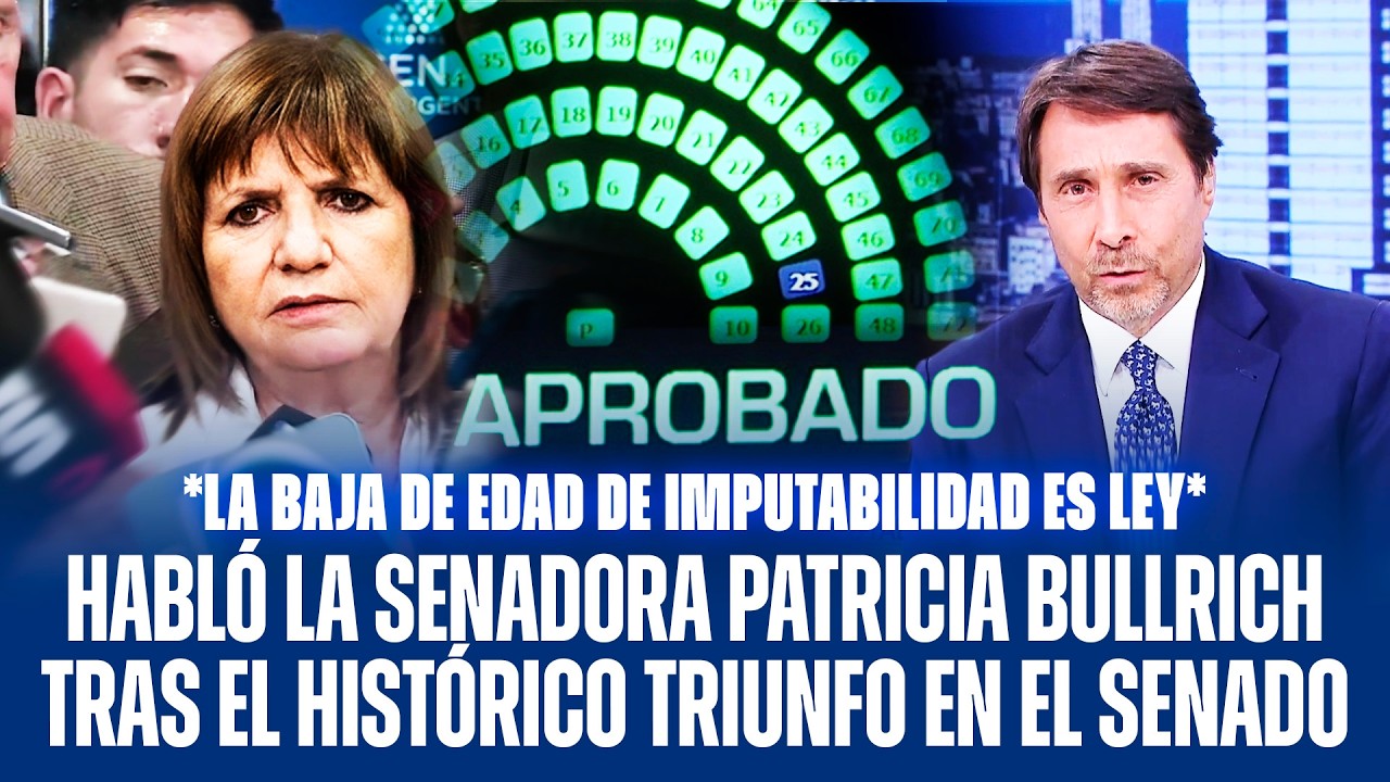 HABLÓ LA SENADORA BULLRICH TRAS EL HISTÓRICO TRIUNFO EN EL SENADO