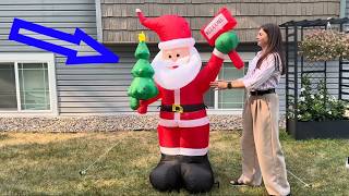 Giant 6 FT Santa Claus Inflatable for Your Yard - Outdoor Christmas Decor Review