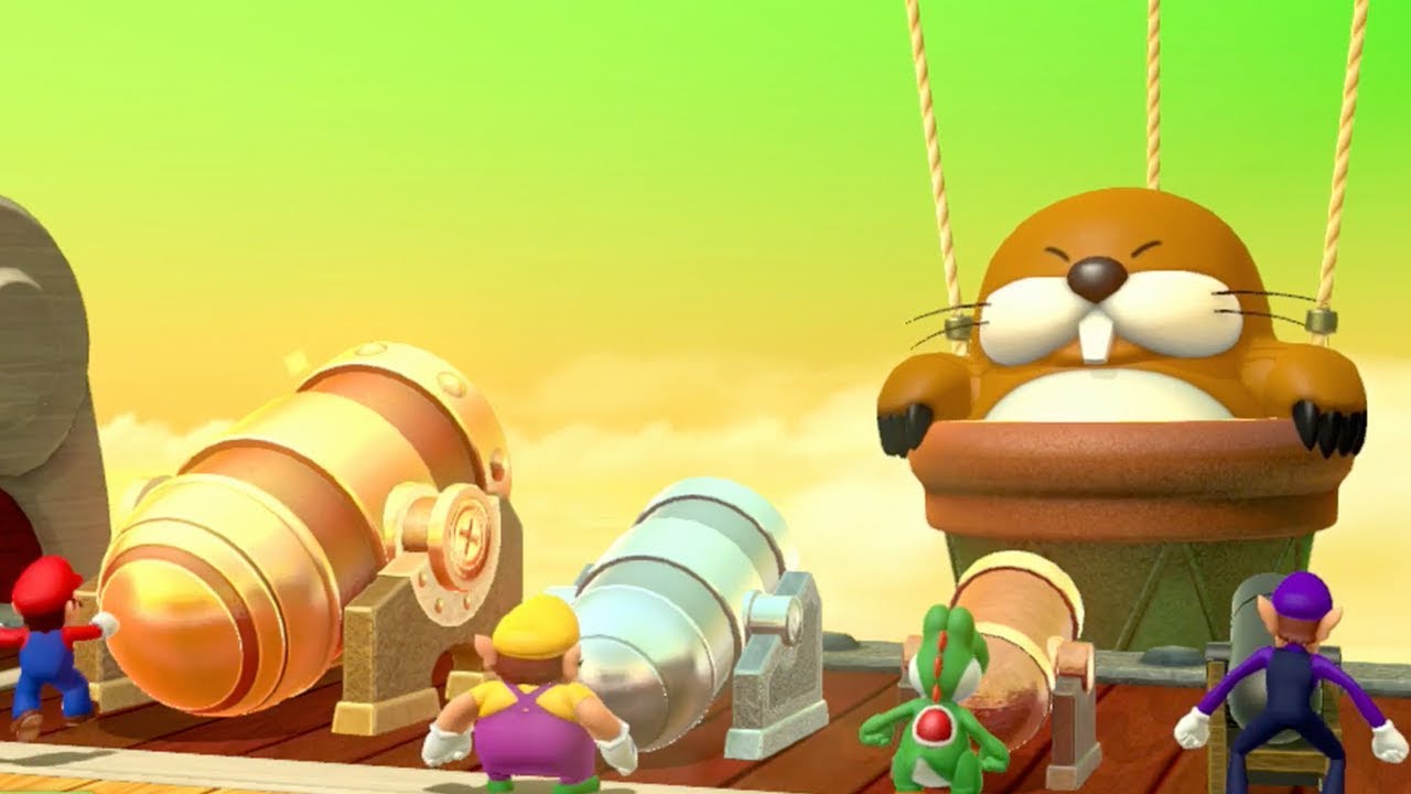 Mario Party 10 Party Mode Airship Central - Mario vs Yoshi vs Wario vs Waluigi