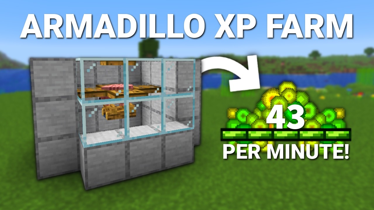 THE BEST ARMADILLO XP Farm in Minecraft Java 26.1! | 0 - 43 Levels Per ...