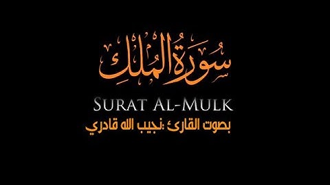 سورة الملك (تبارك الذي ..) بصوت القارئ نجيب الله قادري 🌺 إقرأها كل ليلة تنجيك من عذاب القبر 💜