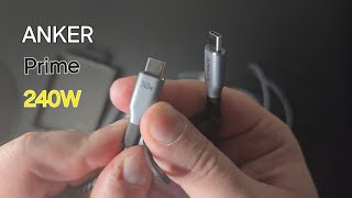 Anker Prime Usb-C 240W 6 Ft Fast Charging, Upcycled-Braided Nylon With High Durability - Unboxing