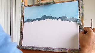 Palette Knife Painting | Mountain Overlook | Part 1