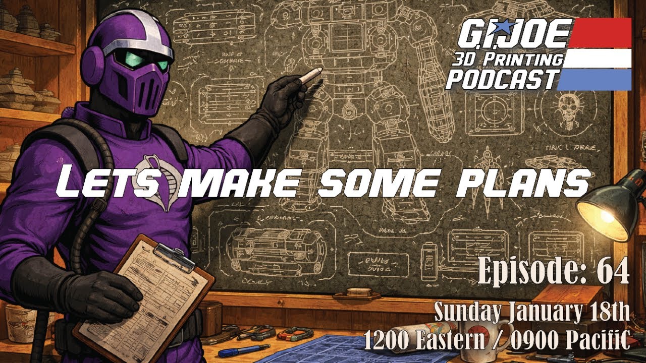 G.I.JOE 3D Printing Podcast Episode: 64 Lets Plan Some Stuff