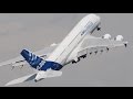 Amazing airbus a380 near vertical takeoff  paris air show 2015