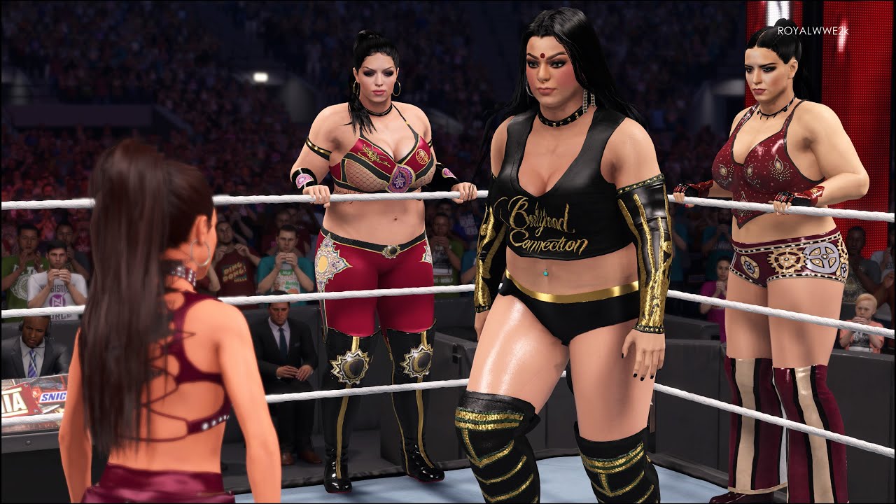 WWE 2K22 - Ariana Grande vs. Lakshmi Shahaji & Amaya Amir Basham & Geeta - Handicap Match