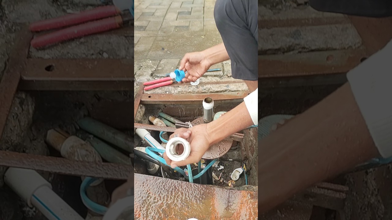 How to canect borewell pipe line.       