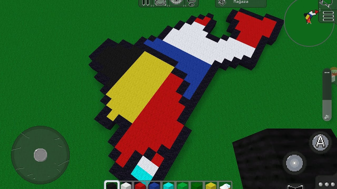 Minecraft oynadım. Küçük Dünya haritası yapıyorum bayraklarla part 1 (Belçika-Lüksemburg-Hollanda)