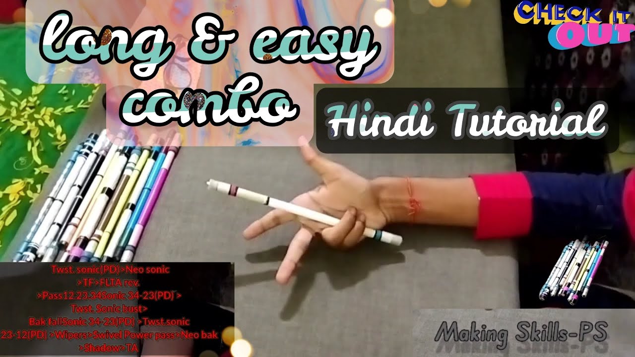 Combo pen spinning tutorial / Breakdown in hindi penspinning YouTube