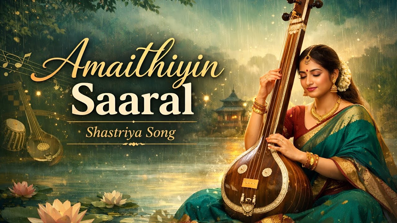 அமைதியின் சாரல் | 🪈🌿🍀Amaithiyin Saaral - Peaceful Tamil Shastriya Song  | Carnatic Meditation Music