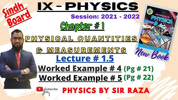IX - Physics | Chapter#1: Physical Quantities and Measurement |Lecture#1.5| Sindh Board | SSC I
