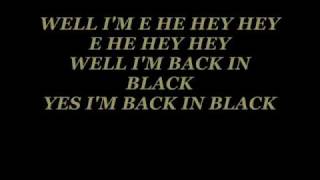 Video thumbnail of "AC/DC Back in Black with lyrics"